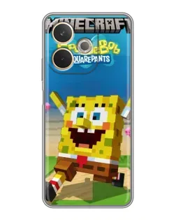Чохол для OPPO A5 Pro з картинкою «Губка Боб Minecraft»