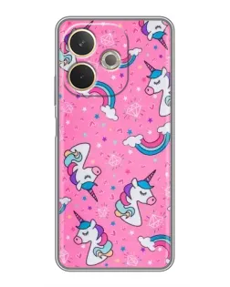 Чехол для OPPO A5 Pro с картинкой «Unicorn паттерн розовый»