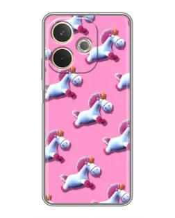Чехол для OPPO A5 Pro с картинкой «Единороги на розовом»