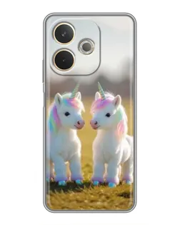 Чехол для OPPO A5 Pro с картинкой «Пара единорогов»