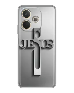 Чохол для OPPO A5 Pro з картинкою «Металевий хрест Jesus»