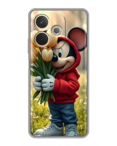 Чехол для OPPO A5 Pro с картинкой «Микки с тюльпанами» Чехол для OPPO A5 Pro с картинкой «Микки с тюльпанами»