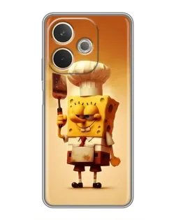 Чехол для OPPO A5 Pro с картинкой «Губка Боб повар»