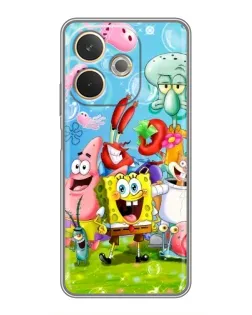 Чохол для OPPO A5 Pro з картинкою «Губка Боб та друзі»