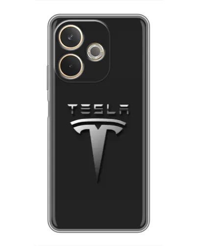 Чохол для OPPO A5 Pro з картинкою «Сталевий логотип Tesla»