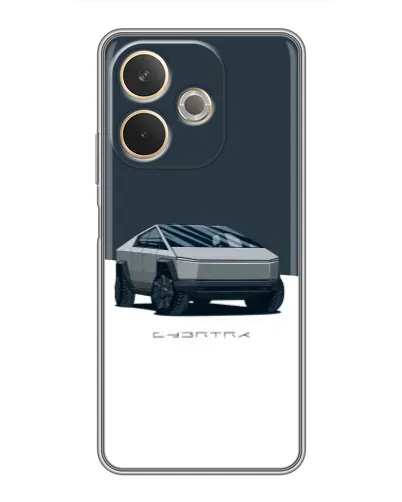 Чохол для OPPO A5 Pro з картинкою «Сріблястий Cybertruck Tesla»