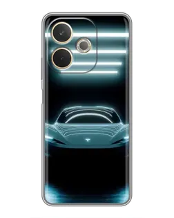 Чохол для OPPO A5 Pro з картинкою «Tesla в неоні»