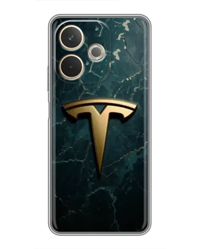 Чохол для OPPO A5 Pro з картинкою «Мармурова Tesla Gold»