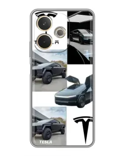 Чохол для OPPO A5 Pro з картинкою «Колаж Cybertruck Tesla»