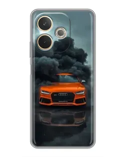 Чехол для OPPO A5 Pro с картинкой «Audi в облаках дыма»