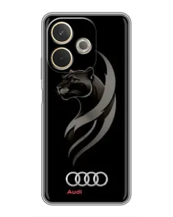 Чехол для OPPO A5 Pro с картинкой «Графика — пантера и Audi»