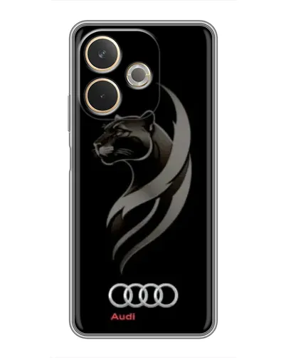 Чехол для OPPO A5 Pro с картинкой «Графика — пантера и Audi»