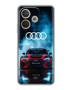 Чехол для OPPO A5 Pro с картинкой «Audi Sport — неон»