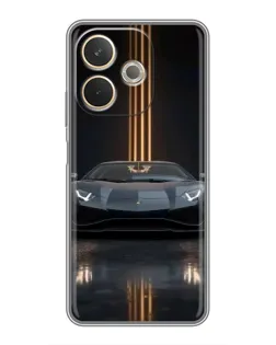Чехол для OPPO A5 Pro с картинкой «Lamborghini золотые линии»