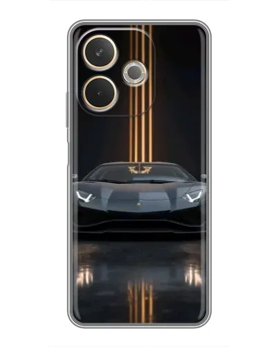 Чехол для OPPO A5 Pro с картинкой «Lamborghini золотые линии»