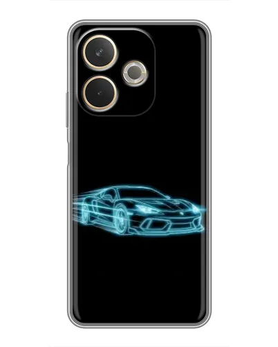 Чехол для OPPO A5 Pro с картинкой «Неоновый контур Lamborghini»