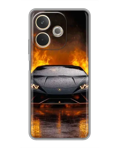 Чехол для OPPO A5 Pro с картинкой «Lamborghini в огне»