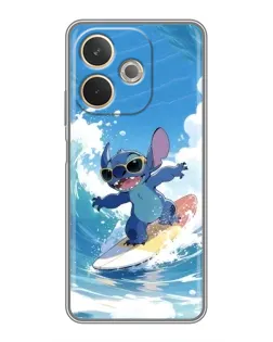 Чехол для OPPO A5 Pro с картинкой «Стич на волне»
