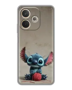 Чехол для OPPO A5 Pro с картинкой «Стич на коричневом фоне»