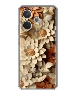 Чохол для OPPO A5 Pro з картинкою «Бежевий флористичний декор» Чохол для OPPO A5 Pro з картинкою «Бежевий флористичний декор»
