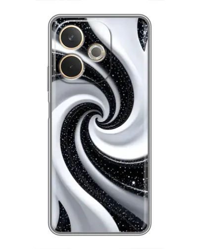 Чохол для OPPO A5 Pro з картинкою «Чорно-біла спіраль»