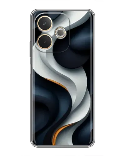 Чохол для OPPO A5 Pro з картинкою «Об'ємні чорно-білі стрічки»