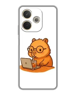 Чохол для OPPO A5 Pro з картинкою «Капібара з ноутбуком» Чохол для OPPO A5 Pro з картинкою «Капібара з ноутбуком»