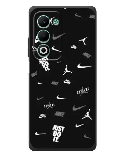 Чохол для OPPO A5 з картинкою «Nike Black Pattern»