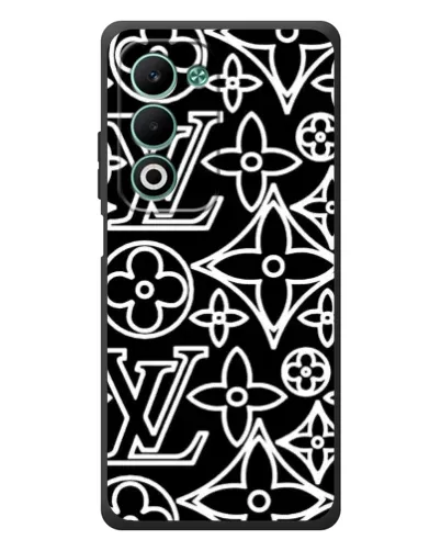 Чохол для OPPO A5 з картинкою «Чорно-білий візерунок LV»