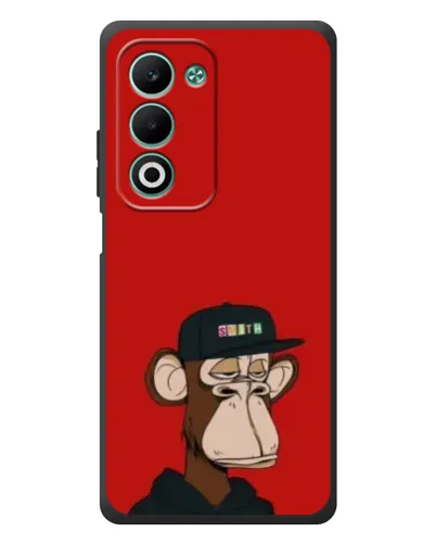 Чохол для OPPO A5 з картинкою «Bored Ape — червоний фон»