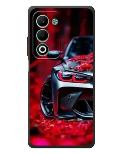 Чохол для OPPO A5 з картинкою «Спортивна BMW та квіти»