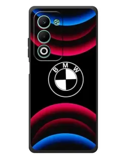 Чохол для OPPO A5 з картинкою «Логотип BMW та неонові дуги»