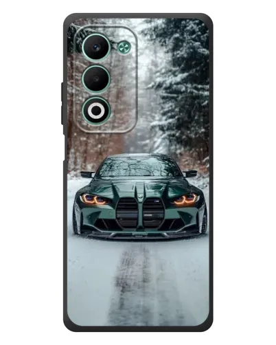Чохол для OPPO A5 з картинкою «BMW у зимовому лісі»