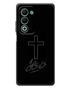 Чехол для OPPO A5 с картинкой «Графический крест Jesus» Чехол для OPPO A5 с картинкой «Графический крест Jesus»