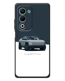 Чехол для OPPO A5 с картинкой «Серебристый Cybertruck Tesla»