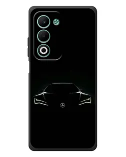 Чехол для OPPO A5 с картинкой «Mercedes — силуэт авто»