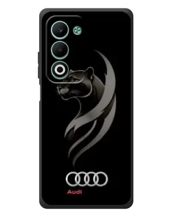 Чехол для OPPO A5 с картинкой «Графика — пантера и Audi»