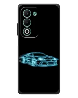 Чехол для OPPO A5 с картинкой «Неоновый контур Lamborghini»