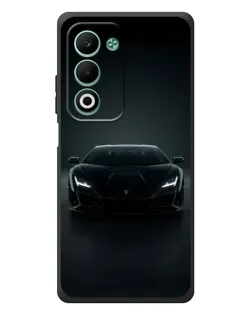 Чехол для OPPO A5 с картинкой «Черный Lamborghini Aventador»