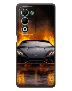 Чехол для OPPO A5 с картинкой «Lamborghini в огне»