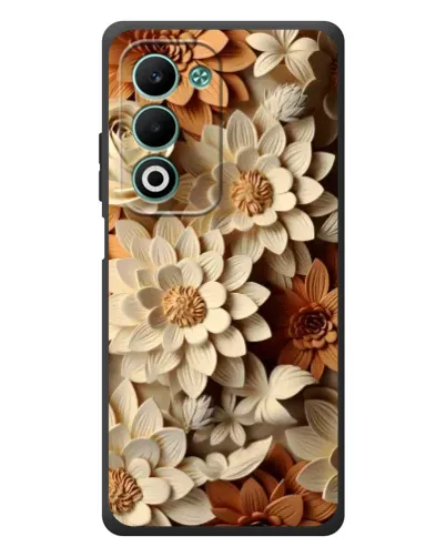 Чохол для OPPO A5 з картинкою «Бежевий флористичний декор»