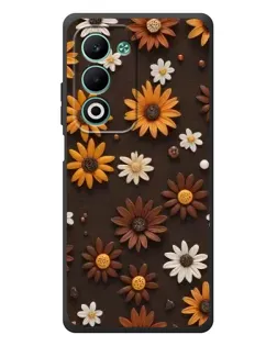 Чохол для OPPO A5 з картинкою «Візерунок з маленьких соняшників»
