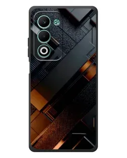 Чохол для OPPO A5 з картинкою «Чорні геометричні блоки»