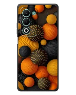 Чохол для OPPO A5 з картинкою «Об'ємні помаранчеві сфери»