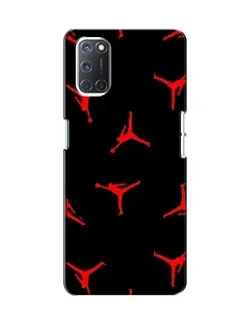 Чехол для OPPO A52 с картинкой «Jordan Red Pattern»