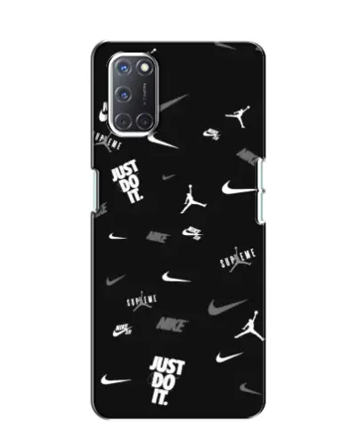 Чехол для OPPO A52 с картинкой «Nike Black Pattern» Чехол для OPPO A52 с картинкой «Nike Black Pattern»