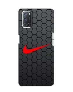 Чехол для OPPO A52 с картинкой «Nike — карбоновая сетка»