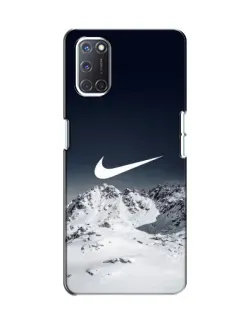 Чехол для OPPO A52 с картинкой «Nike — зимние горы»