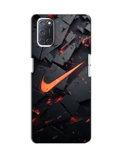 Чехол для OPPO A52 с картинкой «Nike — эффект разломов»