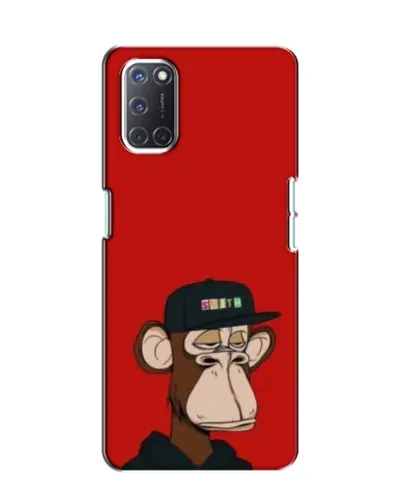Чехол для OPPO A52 с картинкой «Bored Ape — красный фон»